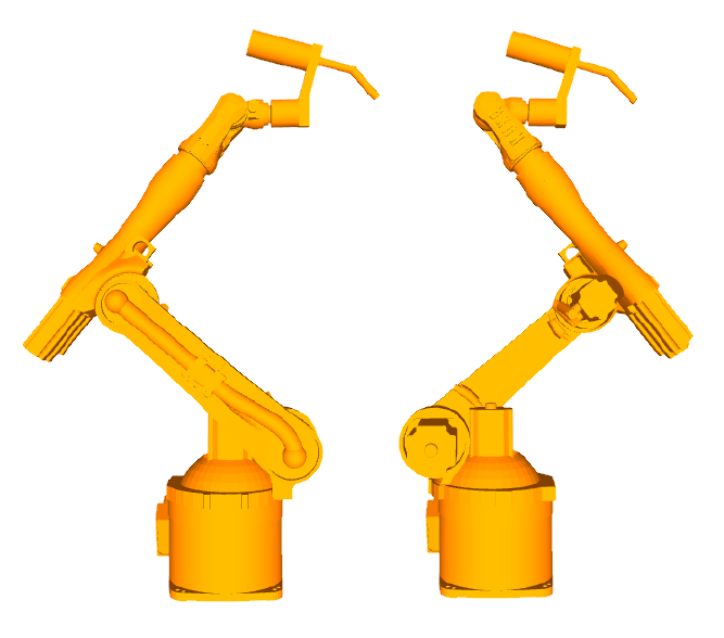 Multiple possible robot positions for one tool pose.